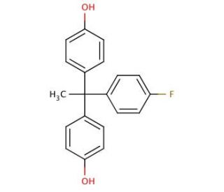 4-[1-(4-fluorophenyl)-1-(4-hydroxyphenyl)ethyl]phenol - chemical structure image