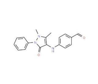 4-(1,5-Dimethyl-3-oxo-2-phenyl-2,3-dihydro-1H-pyrazol-4-ylamino)-benzaldehyde - chemical structure image