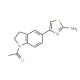 4-(1-acetyl-2,3-dihydro-1H-indol-5-yl)-1,3-thiazol-2-amine - chemical structure image