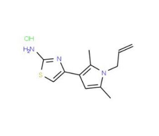 4-(1-allyl-2,5-dimethyl-1H-pyrrol-3-yl)-1,3-thiazol-2-amine hydrochloride - chemical structure image