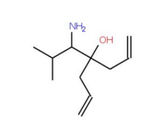 4-(1-Amino-2-methyl-propyl)-hepta-1,6-dien-4-ol (CAS 315248-94-3) - chemical structure image