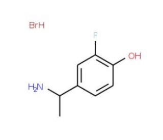 4-(1-Aminoethyl)-2-fluorophenol hydrobromide - chemical structure image
