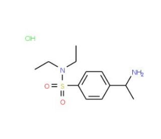 4-(1-aminoethyl)-N,N-diethylbenzene-1-sulfonamide hydrochloride - chemical structure image