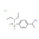 4-(1-aminoethyl)-N,N-diethylbenzene-1-sulfonamide hydrochloride - chemical structure image