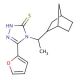 4-(1-Bicyclo[2.2.1]hept-2-yl-ethyl)-5-furan-2-yl-4H-[1,2,4]triazole-3-thiol - chemical structure image