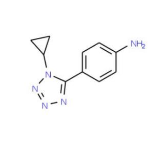 4-(1-cyclopropyl-1H-tetrazol-5-yl)aniline - chemical structure image