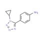 4-(1-cyclopropyl-1H-tetrazol-5-yl)aniline - chemical structure image