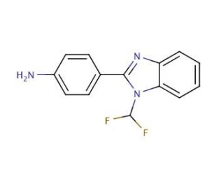 4-[1-(difluoromethyl)-1H-benzimidazol-2-yl]aniline - chemical structure image