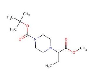 4-(1-Methoxycabonylpropyl)piperazine-1-carboxylic acid t-Butyl ester - chemical structure image