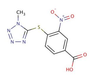 4-(1-Methyl-1H-tetrazol-5-ylsulfanyl)-3-nitro-benzoic acid - chemical structure image
