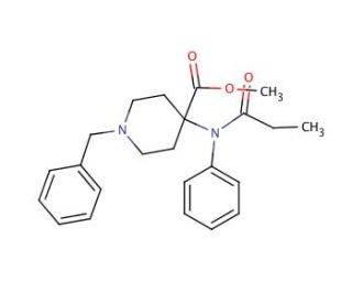 4-[(1-Oxopropyl)phenylamino]-1-benzyl-4-piperidinecarboxylic Acid Methyl Ester (CAS 61085-72-1) - chemical structure image