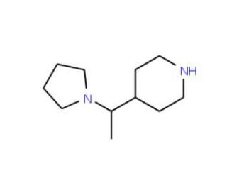 4-(1-(Pyrrolidin-1-yl)ethyl)piperidine (CAS 933682-80-5) - chemical structure image