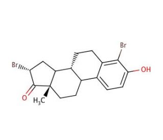 4,16&alpha;-Dibromoestrone (CAS 81072-41-5) - chemical structure image