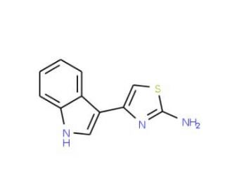 4-(1H-indol-3-yl)-1,3-thiazol-2-amine (CAS 22258-56-6) - chemical structure image