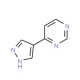 4-(1H-Pyrazol-4-yl)pyrimidine (CAS 28648-87-5) - chemical structure image