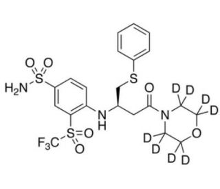 4-[[(1R)-3-(4-Morpholinyl)-3-oxo-1-[(phenylthio)methyl]propyl]amino]-3-trifluoromethylsulfonyl-benzenesulfonamide-d8 (CAS 102