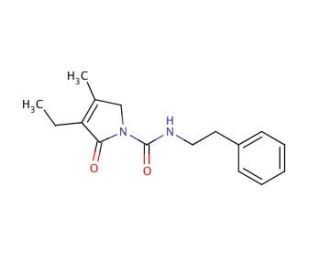 4-[2-[(3-Ethyl-4-methyl-2-oxo-3-pyrrolin-1-yl)carboxamido]ethyl]benzene (CAS 247098-18-6) - chemical structure image