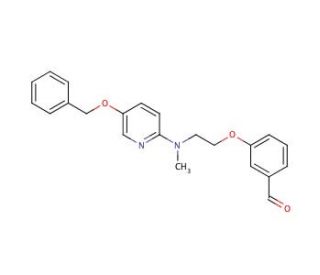 4-{2-[(5-Benzyloxypyridin-2-yl)methylamino]ethoxy}benzaldehyde (CAS 1076199-04-6) - chemical structure image