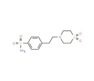 4-[2-(1,1-Dioxo-1lambda~6~,4-thiazinan-4-yl)ethyl]benzene sulfonamide - chemical structure image