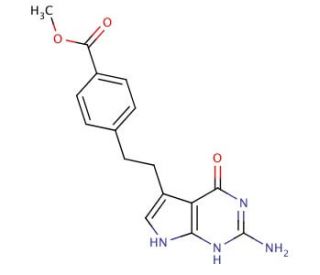 4-[2-(2-Amino-4,7-dihydro-4-oxo-3H-pyrrolo[2,3-d]pyrimidin-5-yl)ethyl]benzoic Acid Methyl Ester - chemical structure image