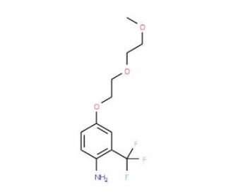 4-[2-(2-Methoxyethoxy)ethoxy]-2-(trifluoromethyl)-phenylamine - chemical structure image