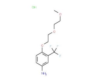 4-[2-(2-Methoxyethoxy)ethoxy]-3-(trifluoromethyl)-phenylamine hydrochloride - chemical structure image