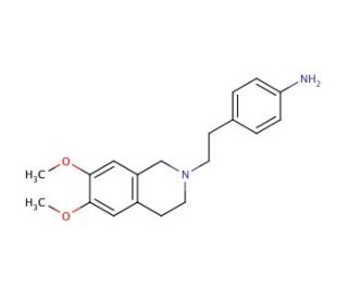 4-[2-(3,4-Dihydro-6,7-dimethoxy-2(1H)-isoquinolinyl)ethyl]benzenamine (CAS 82925-02-8) - chemical structure image
