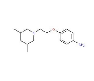 4-[2-(3,5-Dimethyl-piperidin-1-yl)-ethoxy]-phenylamine - chemical structure image