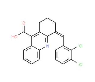 4-(2,3-Dichloro-benzylidene)-1,2,3,4-tetrahydro-acridine-9-carboxylic acid - chemical structure image