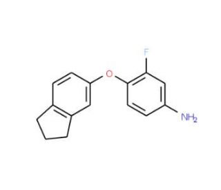 4-(2,3-Dihydro-1H-inden-5-yloxy)-3-fluorophenylamine - chemical structure image