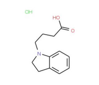 4-(2,3-Dihydro-1H-indol-1-yl)butanoic acid hydrochloride (CAS 1059626-21-9) - chemical structure image