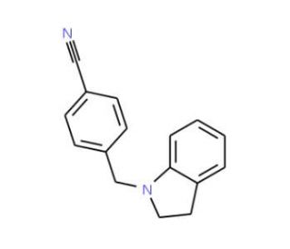 4-(2,3-dihydro-1H-indol-1-ylmethyl)benzonitrile - chemical structure image