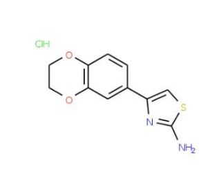 4-(2,3-Dihydro-benzo[1,4]dioxin-6-yl)-3H-thiazol-2-ylideneamine hydrochloride - chemical structure image