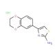 4-(2,3-Dihydro-benzo[1,4]dioxin-6-yl)-3H-thiazol-2-ylideneamine hydrochloride - chemical structure image