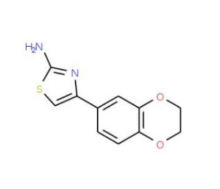 4-(2,3-Dihydro-benzo[1,4]dioxin-6-yl)-thiazol-2-yl amine (CAS 105362-06-9) - chemical structure image