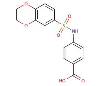 4-(2,3-Dihydro-benzo[1,4]dioxine-6-sulfonylamino)-benzoic acid - chemical structure image