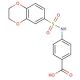 4-(2,3-Dihydro-benzo[1,4]dioxine-6-sulfonylamino)-benzoic acid - chemical structure image