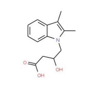 4-(2,3-Dimethyl-indol-1-yl)-3-hydroxy-butyric acid - chemical structure image