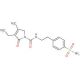 4-[2-[(3-Ethyl-4-methyl-2-oxo-3-pyrrolin-1-yl)carboxamido]ethyl]benzenesulfonamide (CAS 119018-29-0) - chemical structure ima