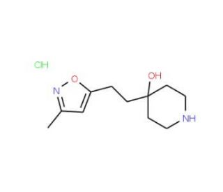 4-[2-(3-Methyl-isoxazol-5-yl)-ethyl]-piperidin-4-ol hydrochloride - chemical structure image