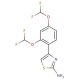 4-(2,4-Bis-difluoromethoxy-phenyl)-thiazol-2-ylamine - chemical structure image