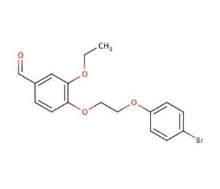 4-[2-(4-Bromo-phenoxy)-ethoxy]-3-ethoxy-benzaldehyde - chemical structure image
