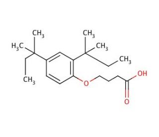 4-(2,4-Di-tert-pentylphenoxy)butyric acid (CAS 50772-35-5) - chemical structure image
