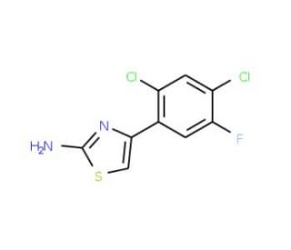 4-(2,4-Dichloro-5-fluoro-phenyl)-thiazol-2-ylamine - chemical structure image