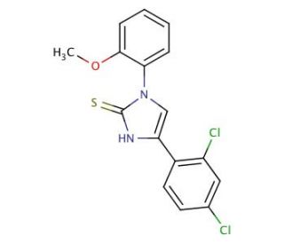 4-(2,4-Dichloro-phenyl)-1-(2-methoxy-phenyl)-1H-imidazole-2-thiol - chemical structure image