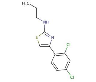 [4-(2,4-Dichloro-phenyl)-thiazol-2-yl]-propyl-amine - chemical structure image