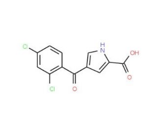 4-(2,4-Dichlorobenzoyl)-1H-pyrrole-2-carboxylic acid (CAS 886361-05-3) - chemical structure image