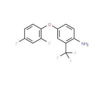 4-(2,4-Difluorophenoxy)-2-(trifluoromethyl)aniline - chemical structure image