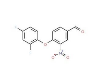 4-(2,4-Difluorophenoxy)-3-nitrobenzenecarbaldehyde (CAS 173282-22-9) - chemical structure image