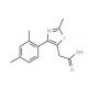 [4-(2,4-Dimethyl-phenyl)-2-methyl-thiazol-5-yl]-acetic acid - chemical structure image